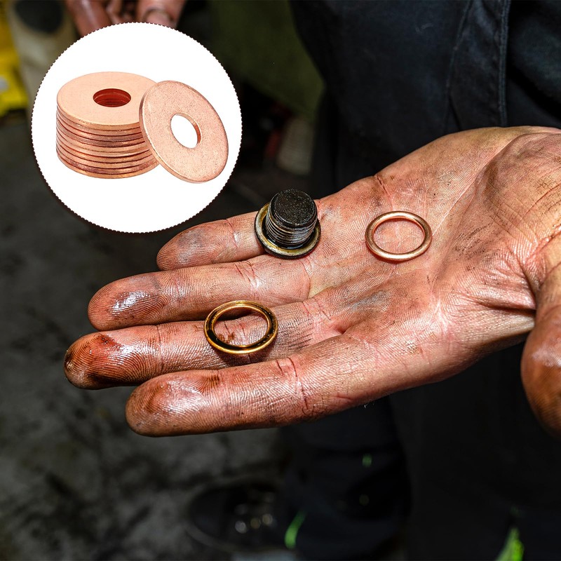 sourcing map 80Pcs 6mm x 18mm x 1mm Copper Flat