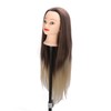 Training Head Long Soft Hair Hairdressing Styling Mannequin Head Hat