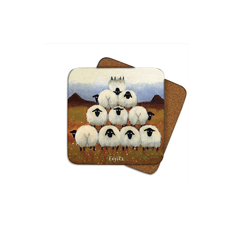 Eejits Coaster by Thomas Joseph - Funny Sheep