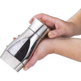 Trudeau - 716451 Trudeau Stainless Steel Manual 2-in-1 Salt and Pepper Mill, 7.5 inches, Silver