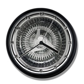 Unbranded Lowrider Wire Wheel Chrome Wall Clock NEW