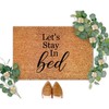 DecStic Let's Stay in Bed Coir Doormat Door Mat Heart