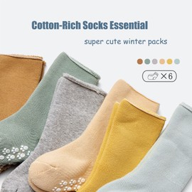 Moon Tree Baby Warm Winter Socks Baby Boys Non-Slip Socks Baby Girls Thick ABS Socks, MIX 5153/Boys