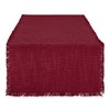 DII Linen Tabletop Collection Machine Washable, Table Runner, 14.5x72, Cranberry