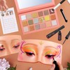 Penugo Makeup Practice Face Board, Silicone Makeup Mannequin Face for