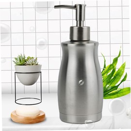 BUGUUYO Manual Liquid Soap Dispenser Stainless Steel Shampoo Bottle for Bathroom