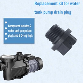 SPX1700FG Pool Pump Pipe Plug with Gasket Replacements Fits for Hayward Pool Cleaner Pumps & Power-flo LX Pump Series(Set of 2)