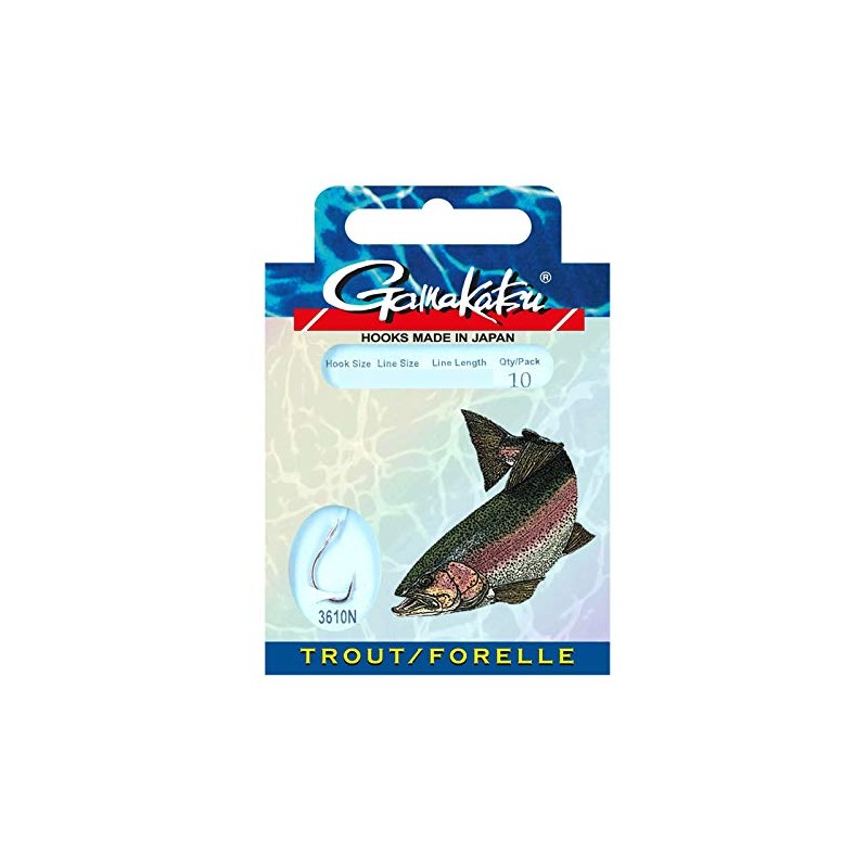 Trout Hooks Trout Gamakatsu Hooks 3610 N Dimensions 2 Leader