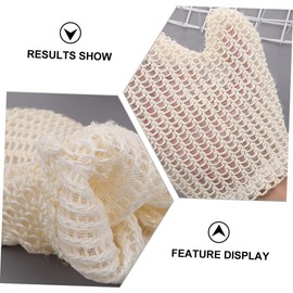 TOVINANNA 2pcs Sisal Bath Gloves Shower Scrub Gloves Bath Scrubber for Body Bathing Gloves Spa Mittens Exfoliator Mitt Exfoliating Massage Gloves Cleaning Gloves Bath Wipes Bath Mitts White
