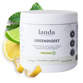 LANDA  GreenDigest Mix Verde en Polvo con Probióticos 10 Billion CFU  Enzimas Digestivas y Adaptógenos  Superfoods Naturales para Digestión...        