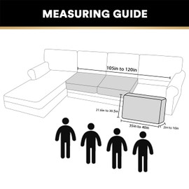 PrinceDeco Velvet Couch Cushion Cover Seat Covers for Couches and Sofas Sectional Soft Couch Cushion Covers Replacement Sofa Cushion Covers with Elastic Bottom(3 Piece XL Cushion Covers, Ivory)