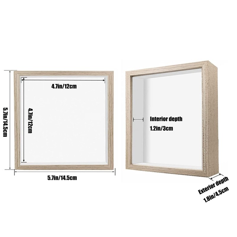 TouYinger 5x5 Small Shadow Box Frame Display Case , Display