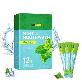 Travel Size Portable Mouthwash,Mint Flavor Mini Individual Disposable Mouthwash for Fresh Breath, Alcohol Free,Travel and Office Essential (Pack of 30)