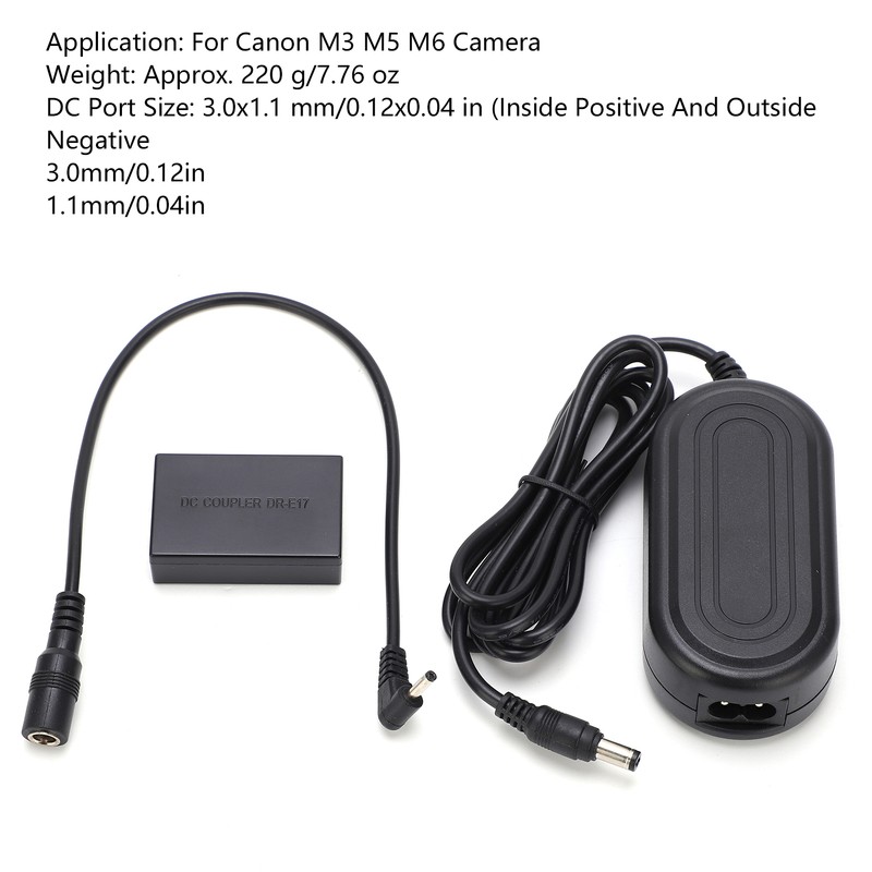 LPE17 Dummy Battery with AC Power Supply Adapter Fully Decoded