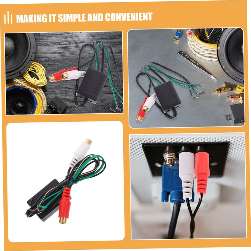 CHILDWEET 2pcs Car Speaker Connector Adapter Cable for Subwoofer to