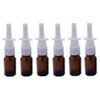 XINGZI 6PCS Travel-Sized 5ML Empty Refillable Amber Glass Nasal Spray