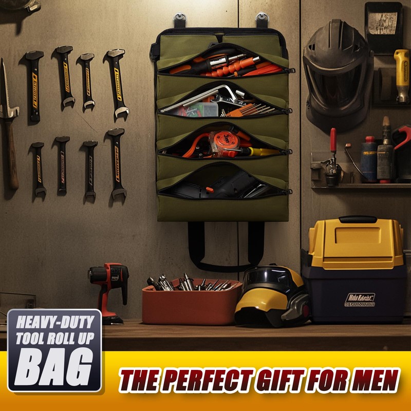 Premium Tool Roll up Bag - Heavy Duty Small Tool