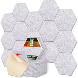 18Pack Hexagon Acoustic Panels 12" X 10" X 0.4" Sound Proof Panels,High Density Sound Dampening Panels With Self-Adhesive Soundproof Absorbing Wall Panels For Home Insulation Studio Office（Orange）