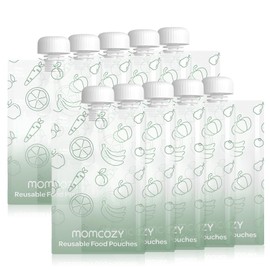 Momcozy Reusable Baby Food Pouches for Toddlers,BPA Free Plastic,Food Safe,Freezer Safe,Refillable for Applesauce Yogurt & Puree Squeeze Pouch,10 packs,3.4-4oz
