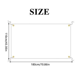 YapitHome Blank Banner White Large Empty Banner 180 x 110 cm DIY Outdoor Banner Signs with 6 m Hanging Rope for Flag Design Yourself Parties Indoor Outdoor Display