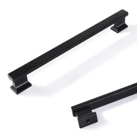 COTYKILEY 10 Pack 7.5 Inch(192mm) Matte Black Cabinet Handles Black Kitchen Cabinet Pulls Cabinet Door Handles Kitchen Cabinet Hardware Cupboard Drawer Pulls Dresser Handles