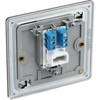 BG Electrical Single Secondary Slave Telephone Socket, Screwless Front Plate,