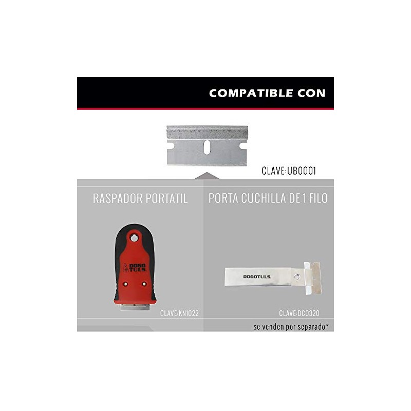 DOGOTULS UB0001 Navaja De 1 Filo Calibre 9 con 100