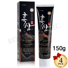 HANIL Korean Black Ginseng Toothpaste 150g 4EA Dental Bleaching Teeth Whitening