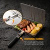 Grill Basket for Outdoor with Removable Handle,Stainless Steel BBQ Camping