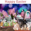 KEELYY Easter Lettering Stand, Easter Decoration Wood, Merry Easter Lettering,