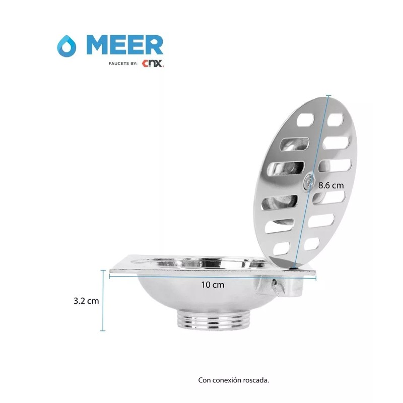 Cnx Meer Faucets Resumidero Cuadrado 4 X 4 Pulgadas