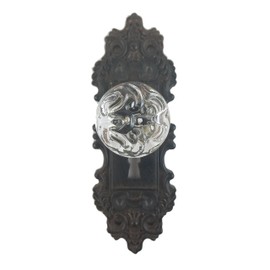 TRIPAR Antique Wall Hanging Decorative Door Knob, Brown Display - Vintage Design with Hand Painted Finish, Pewter Metal Backing, & Acrylic Knob - Lightweight & Durable - Perfect Substitute for Hooks