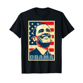 Barack Obama President 44 American Flag Happy Democrat T-Shirt