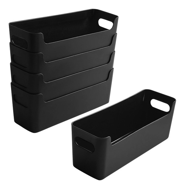 LYLIDIA Pack of 5 Plastic Organiser Boxes, 9.5 cm High,