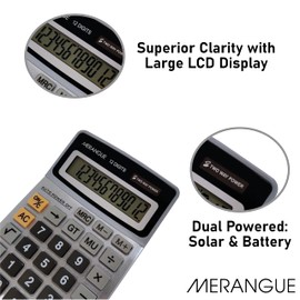 Merangue 12 Digit Desktop Standard Function Calculator (1080-9591-00-000), Small