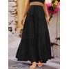 ANRABESS Women’s Boho Elastic High Waist Pleated A-Line Flowy Swing