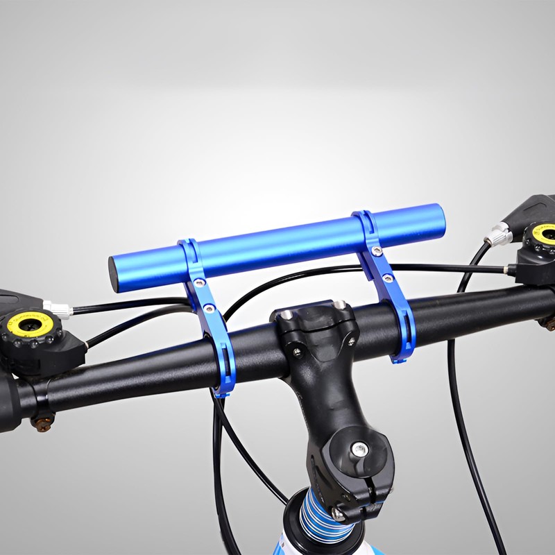 Fkereg Bicycle Handlebar Extender, 20cm Double Clamp Mount Handle Bar