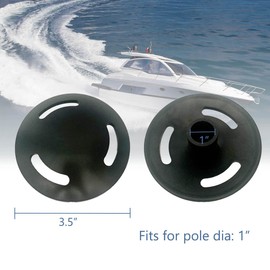 HWI Boat Cover Support Rod Mushroom Cap Plastic Plate Inflatable Boat Universal Fit 3.5" Cap Diameter, 1" Tube Diameter