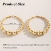 Gold Huggie Hoop Earrings for Women Beaded Chunky Exaggerated Big