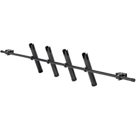 FEIMIRE Truck Bed Rod Holder with Tie-Down Anchor Mount, Adjustable & Expandable Fishing Pole Rack for Secure Transport, Protects Reels, Fits All Pickups with D-Rings (4 Rod Holder)