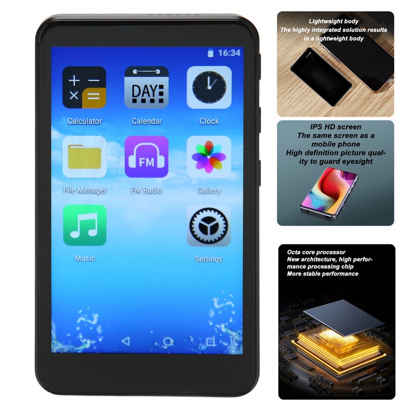 MP4 Player Recorder Multifunction IPS HD Screen HiFi Lossless Sound