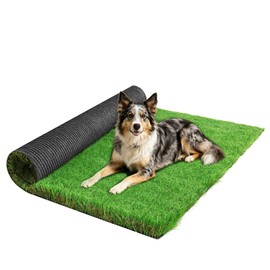 Extra Thick Artificial Grass Rug, 1.97" / 50mm Pile Height High Density Synthetic Fake Grass Turf for Dogs and Pets, Soft Realistic Grass for Patio Backyard Garden Indoor Outdoor, 3FT x 5FT