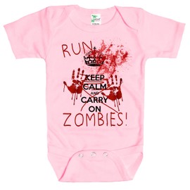 Rapunzie Run Zombies Baby Bodysuit Cute Baby Clothes for Infant Boys and Girls (3-6 Months, Pink)