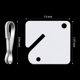 Key Tags Plastic Slotted Rack Key Tags Identify Key Tag Blank White Hanging Key Tags with Snap Hook Ring for Key Cabinet, Home, Office (70 Sets)