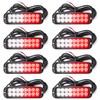 V-SEK Red White LED Strobe Lights Kit - 8PCS 16-LED