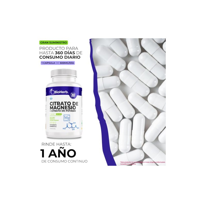 BioHerb® | Citrato de Magnesio + Citrato de Potasio –