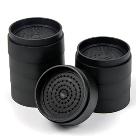 Qingchuang 8 Pack Adjustable Furniture Risers, Bed Risers Heavy Duty Anti Slip Rubber, 1 inch Round Stackable Washing Machine Riser Creates an Additional 1", 2" or 3" Chair, Table, Desk, Sofa Raisers