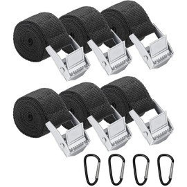 Tie Down Straps,2.5cm×2m Heavy Duty Tensioning Belts,Adjustable Tensioning Straps for Motorcycle, Cargo, Trucks, Trailer, Luggage (6)