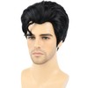 Bettecos Mens 50s Costume Wig with a Front Curly Hair-