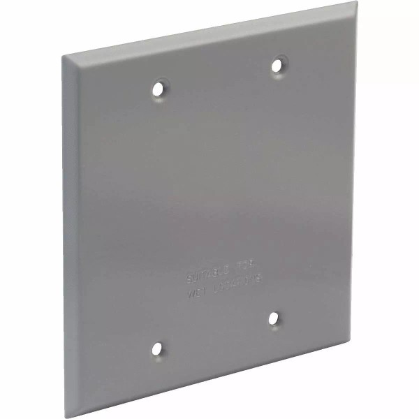 DO IT BEST Bell 2-Gang Blank Weatherproof Outdoor Box Cover